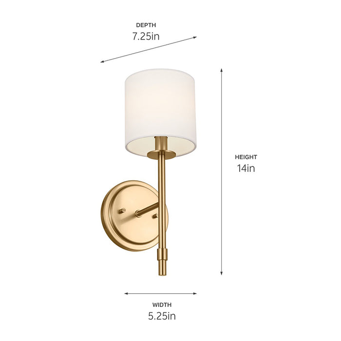 Kichler 52505 Ali 1-lt 14" Tall Wall Sconce