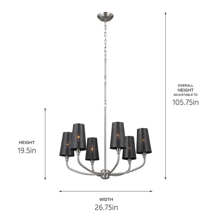 Kichler 52508 Adeena 6-lt 27" Chandelier