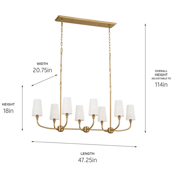 Kichler 52510 Adeena 8-lt 47" Linear Chandelier