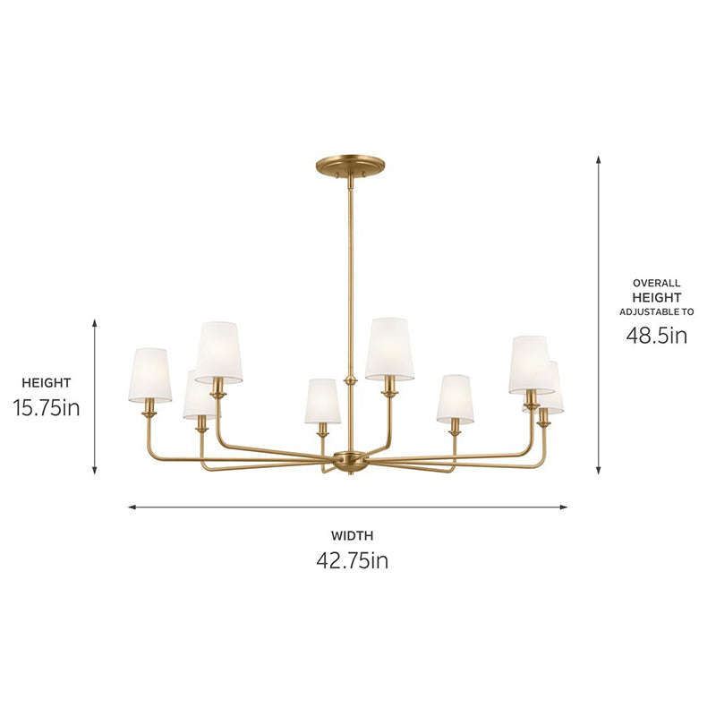 Kichler 52517 Pallas 8-lt 43" Chandelier