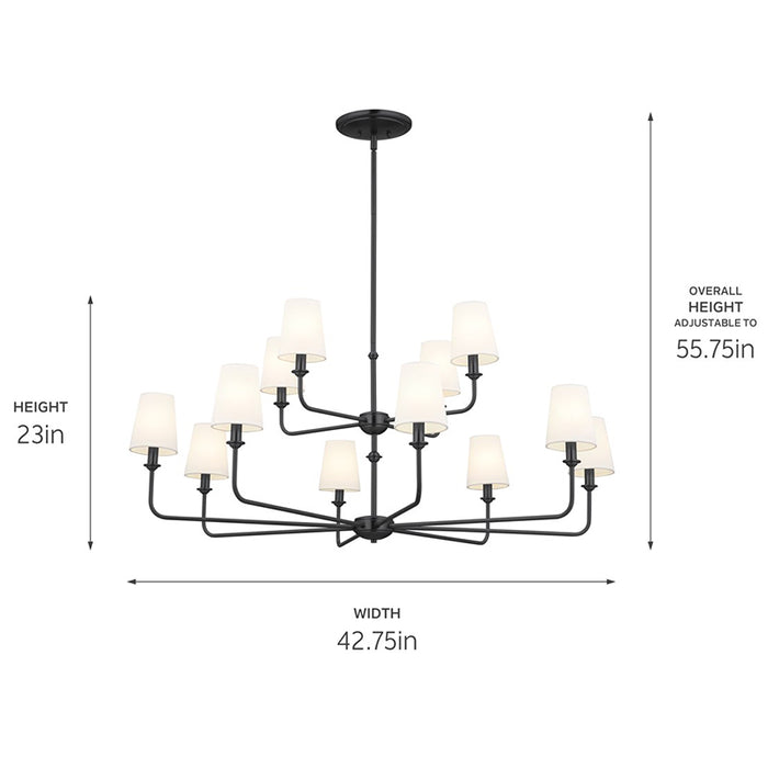 Kichler 52518 Pallas 12-lt 43" Chandelier