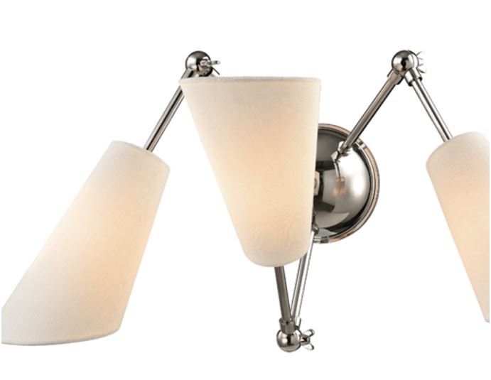 Hudson Valley 5300 Buckingham 3-lt Wall Sconce