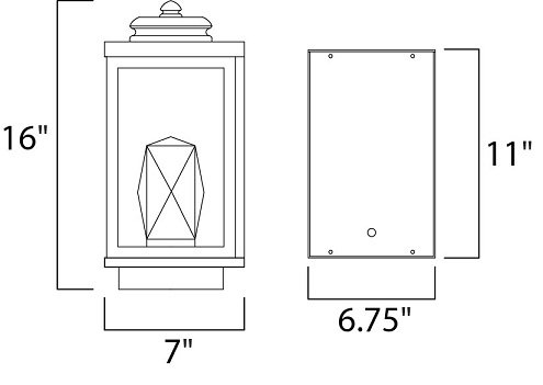 Maxim 53524 Mandeville 2-lt 7" LED Outdoor Wall Lantern