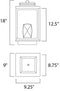 Maxim 53526 Mandeville 2-lt 9" LED Outdoor Wall Lantern