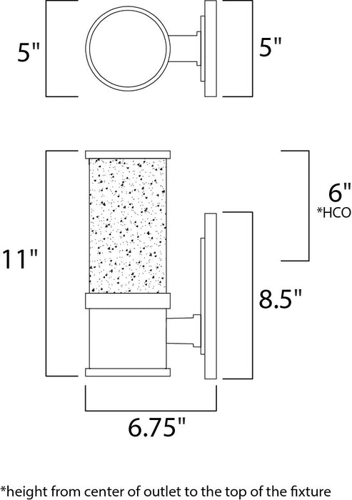 Maxim 53685 Pillar 2-lt  5" LED Outdoor Wall Mount