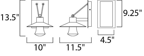 Maxim 54362 Civic 1-lt LED 10" Outdoor Wall Lantern