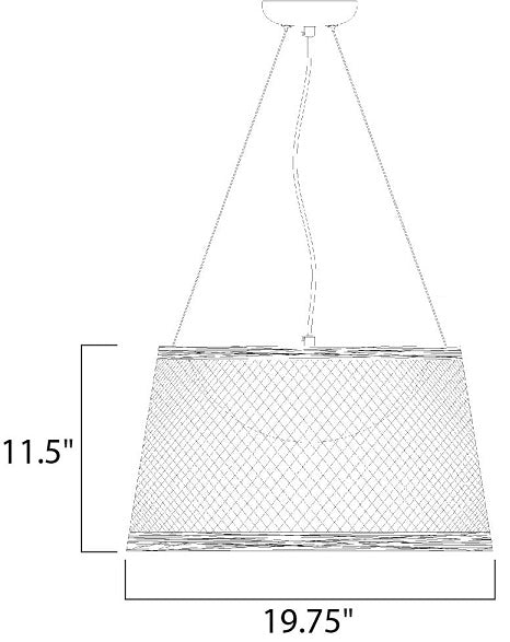 Maxim 54374 Bahama 1-lt 20.25" LED Pendant