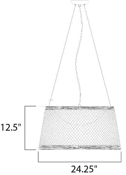 Maxim 54376 Bahama 1-lt 24.25" LED Pendant