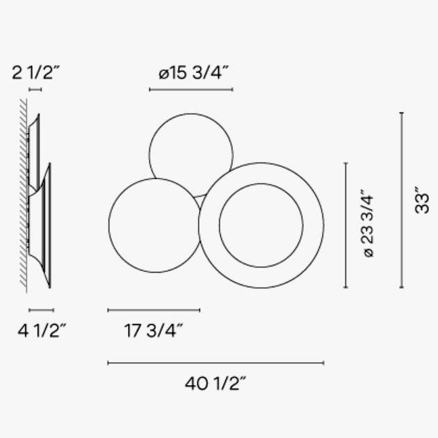 Vibia 5491 Puck Wall Art  LED Wall Sconce