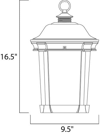 Maxim 55029 Dover 1-lt 9.5" LED Outdoor Hanging Lantern