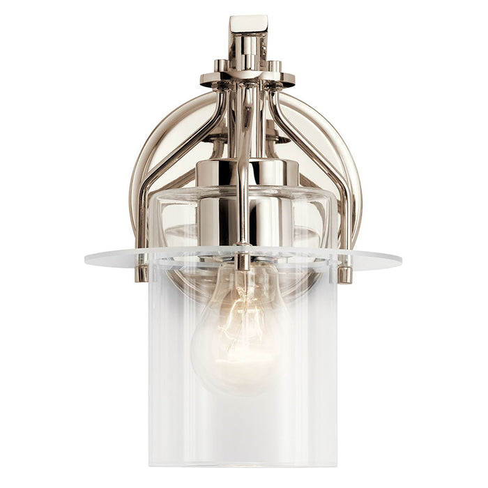 Kichler 55077 Everett 1-lt 9" Tall Wall Sconce-Polished Nickel