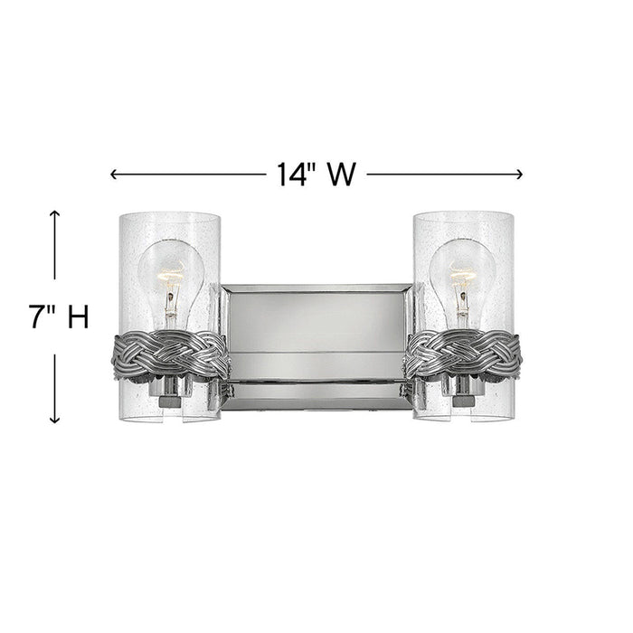 Hinkley 5512 Nevis 2-lt 14" LED Vanity Light