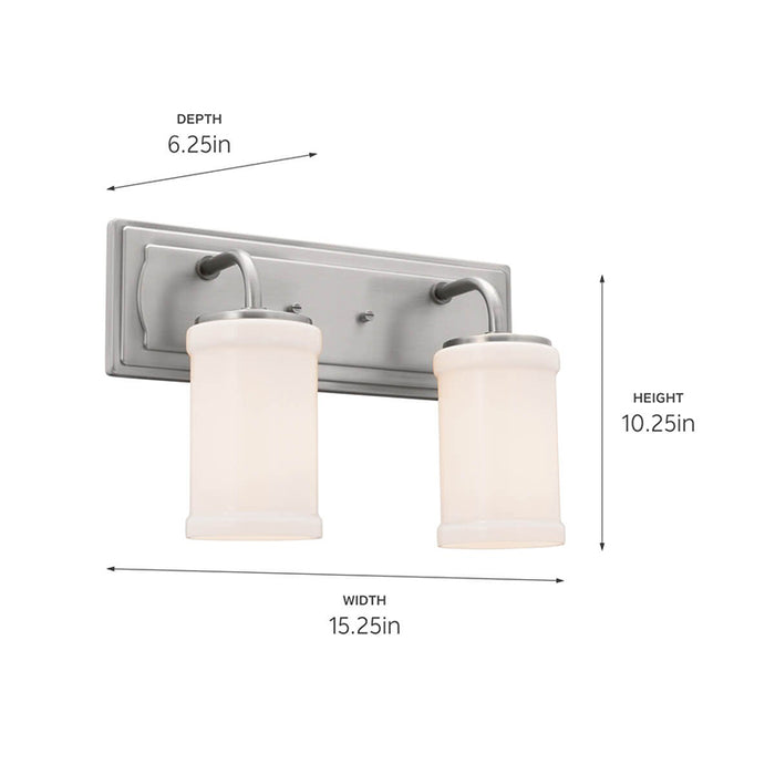 Kichler 55130 Vetivene 2-lt 15" Vanity Light