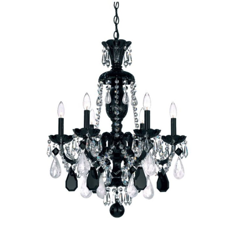 Schonbek 5535 Hamilton Rock Crystal 6-lt 22" Chandelier