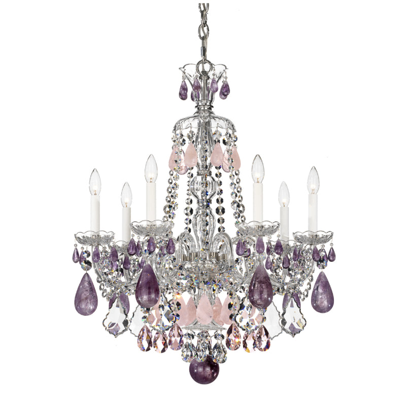 Schonbek 5536 Hamilton Rock Crystal 7-lt 24" Chandelier
