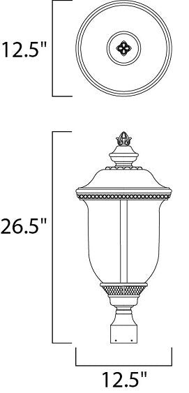 Maxim 55420 Carriage House 1-lt 12.5" LED Outdoor Post