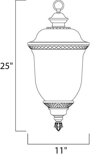 Maxim 55427 Carriage House 1-lt 11" LED Outdoor Hanging Lantern