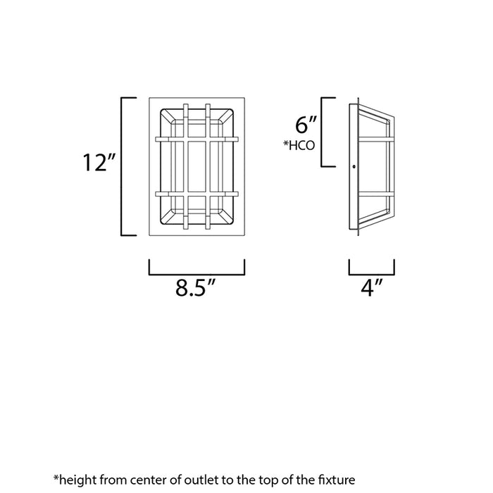 Maxim 55681 Trilogy 1-lt 12" Tall LED Outdoor Wall Sconce