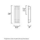 Maxim 55685 Trilogy 1-lt 26" Tall LED Outdoor Wall Sconce