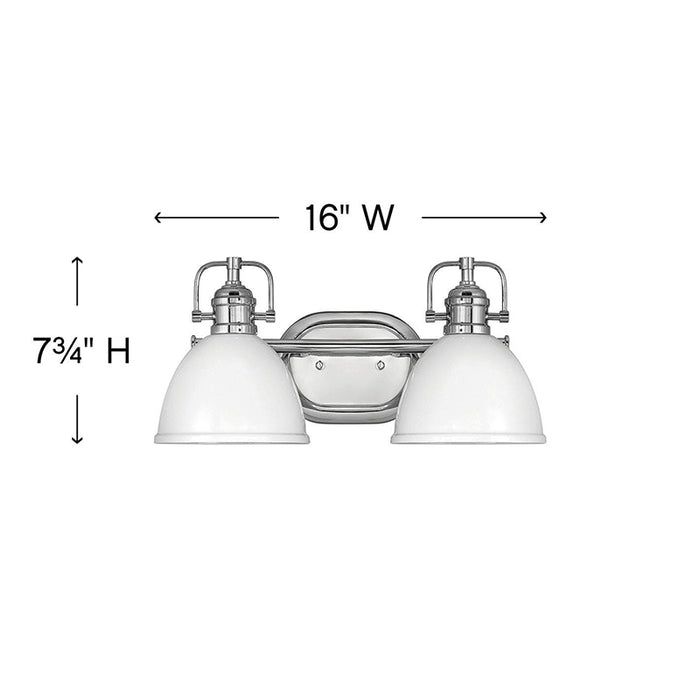 Hinkley 5812 Rowan 2-lt 16" LED Vanity Light