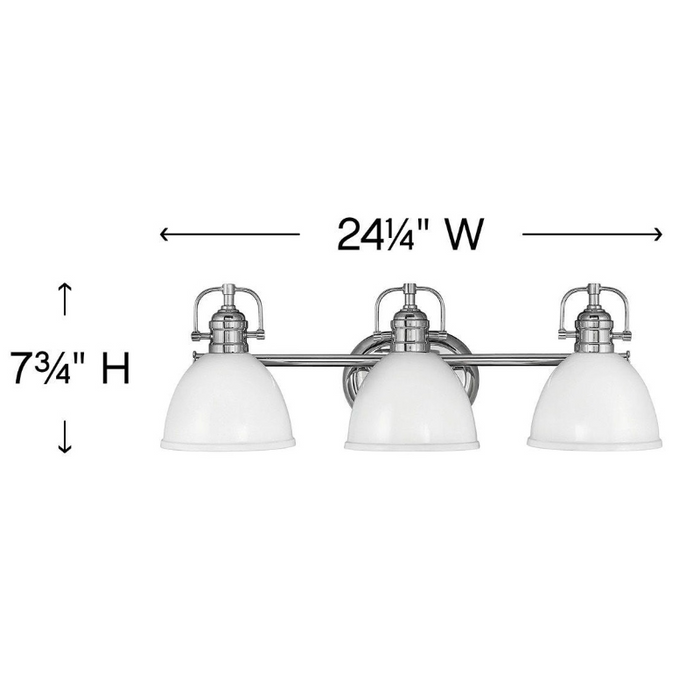 Hinkley 5813 Rowan 3-lt 24" LED Vanity Light