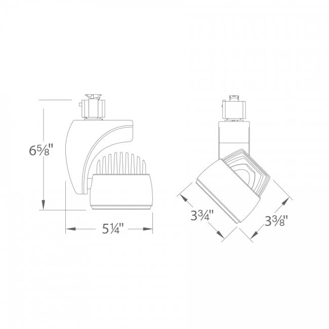 WAC L-LED27 Reflex Pro 27W LED Track Head, L Track
