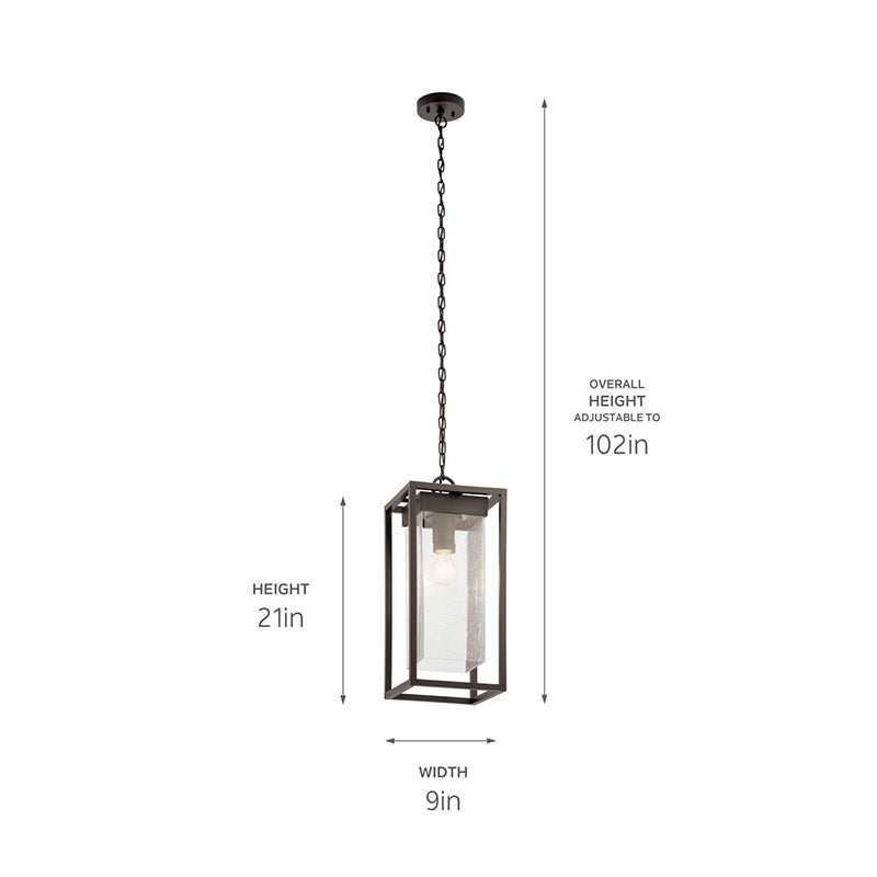 Kichler 59064 Mercer 1-lt 9" Outdoor Hanging Pendant