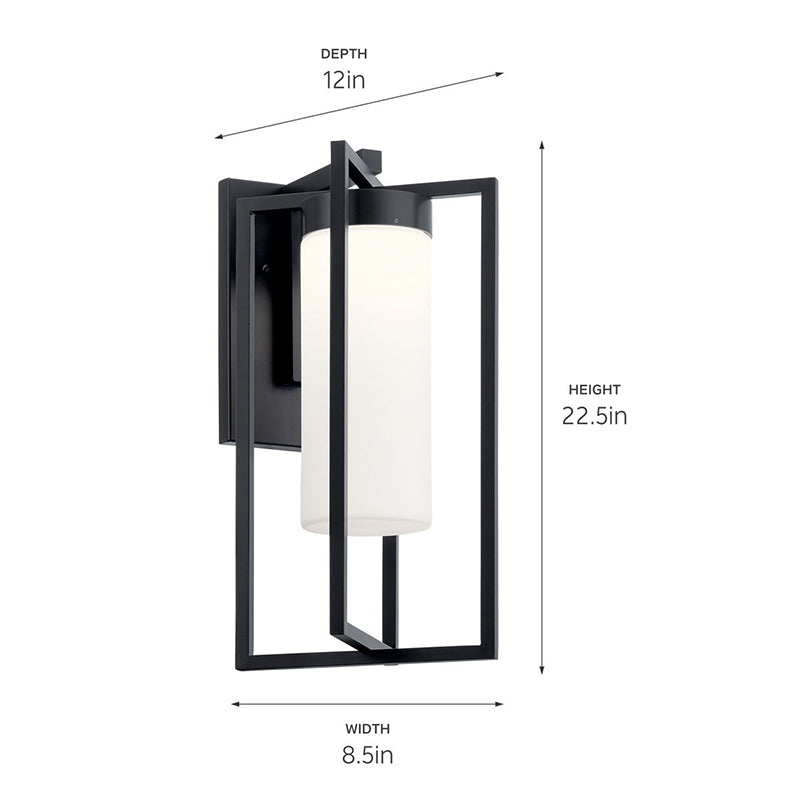 Kichler 59072 Drega 1-lt 23" Tall Outdoor LED Wall Light