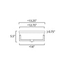 Maxim 21280 Dart 3-lt 14" Flush Mount