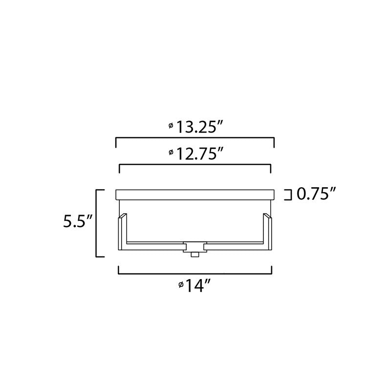 Maxim 21280 Dart 3-lt 14" Flush Mount