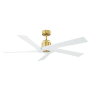 Monte Carlo Aspen 56" Ceiling Fan - Burnished Brass/Matte White