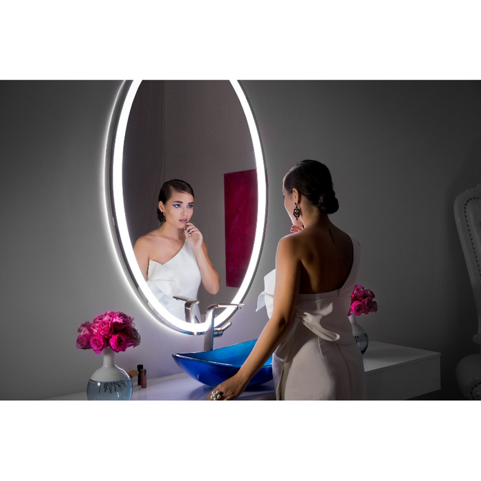 Paris Mirror Galaxy 30 x 48 Oval LED Illuminated Mirror, RGBW