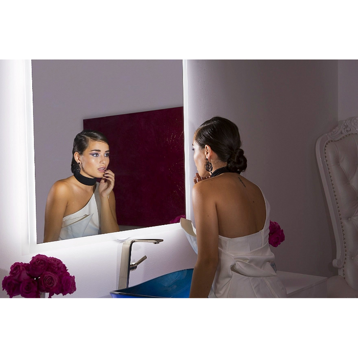 Paris Mirror Rectangle 36 x 36 LED Backlit Mirror, RGB