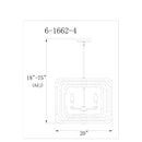 Savoy House 6-1662-4 Rotterdam 4-lt 11" Convertible Semi Flush