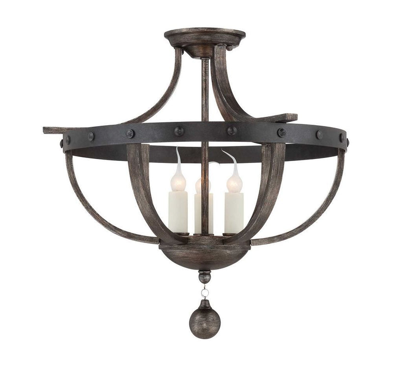 Savoy House 6-9540-3 Alsace 3-lt 20" Semi Flush