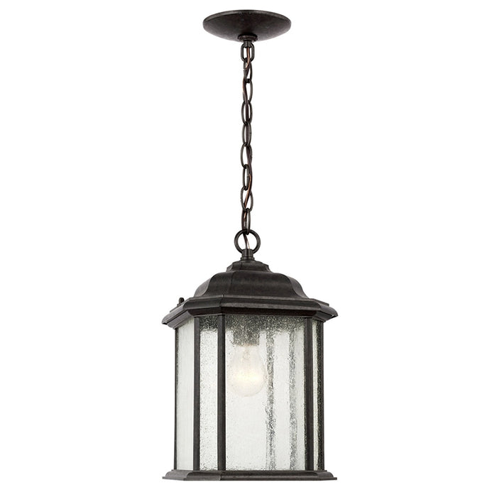 60031 Kent 1-lt 8" Outdoor Pendant, Clear Seeded Glass