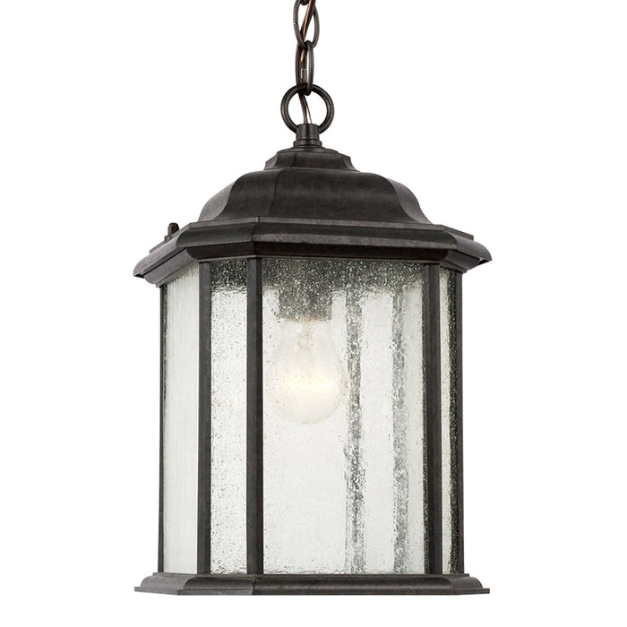 60031 Kent 1-lt 8" Outdoor Pendant, Clear Seeded Glass