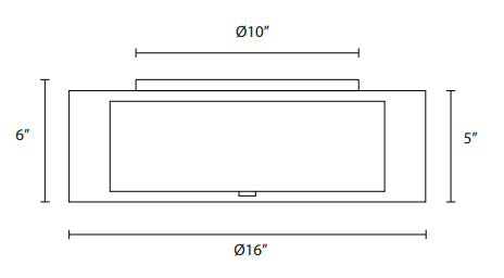 Sonneman 6013 Puri 16" Surface Mount