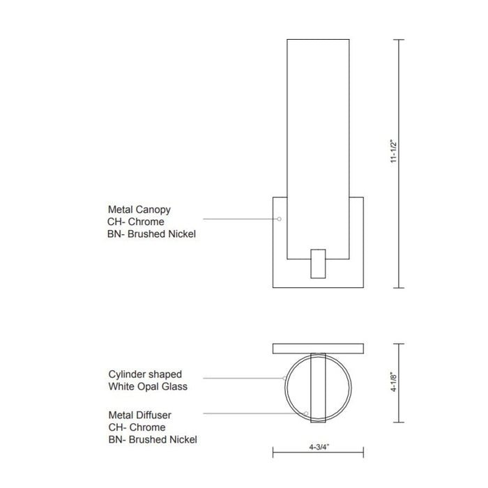 Kuzco 601484-LED Elizabeth LED Wall Sconce