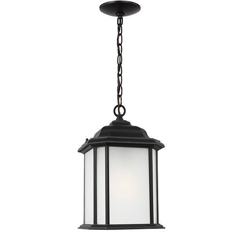 Generation 60531 Kent 1-lt 8" Outdoor Pendant, Satin Etched Glass