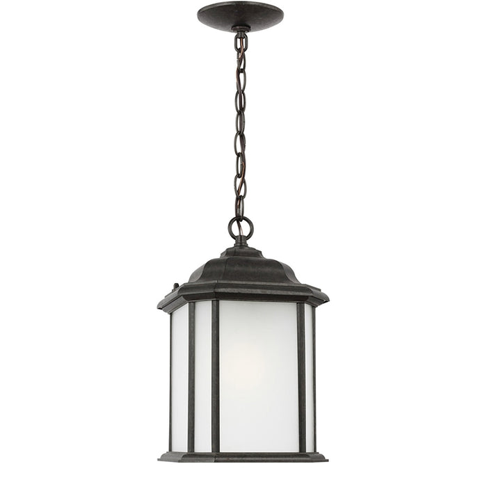 60531 Kent 1-lt 8" Outdoor Pendant, Satin Etched Glass