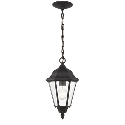 60938 Bakersville 1-lt 8" Outdoor Pendant, Clear Beveled Glass