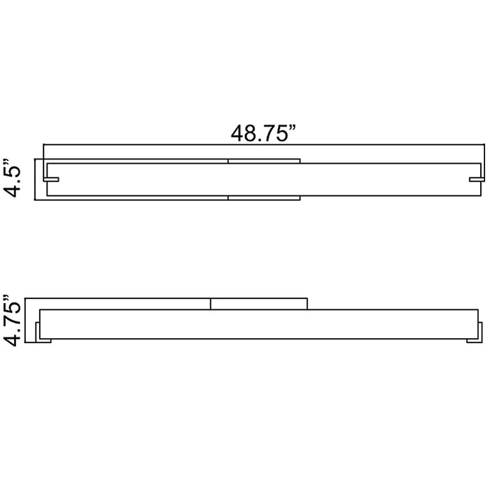 Access 62502 Tube 48.75" Wide LED Wall/Vanity