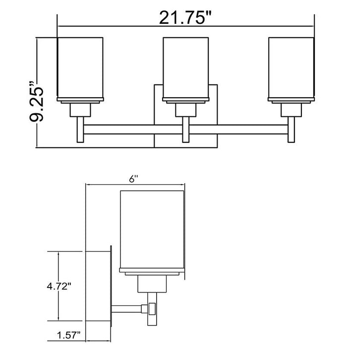 Access 62511 Perch 3-lt 22" LED Vanity