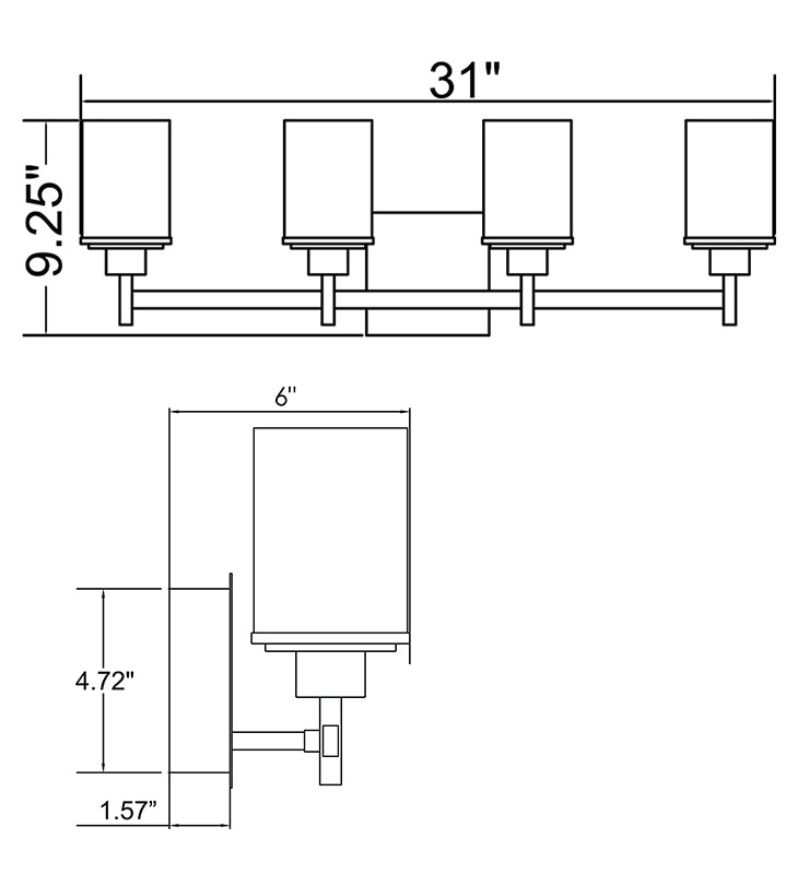 Access 62512 Perch 4-lt LED Vanity