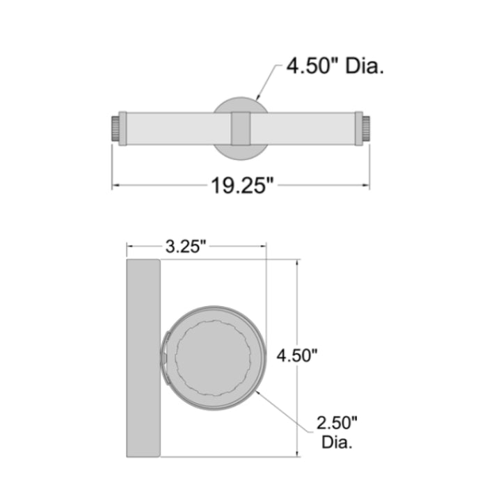 Access 62530 Aqua 1-lt 19" LED Vanity