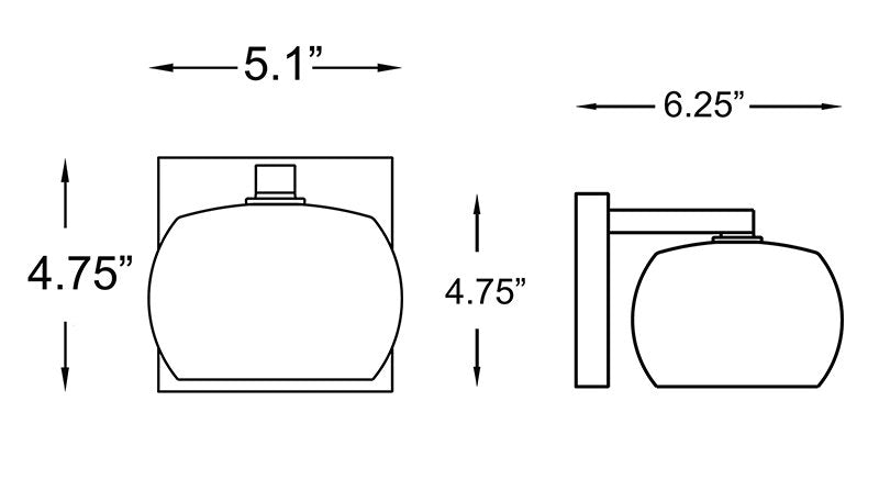 Access 62558 Galaxy 1-lt LED Vanity