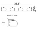 Access 62560 Galaxy 4-lt Vanity