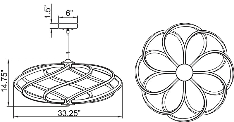 Access 63112 Vortex 8-lt LED Pendant