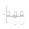 Access 63813-47 Classical 3-lt Wall & Vanity